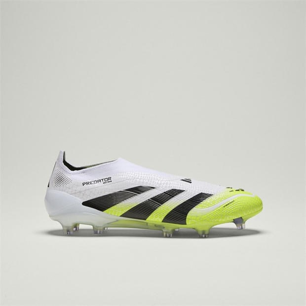 White/Blk/Lemon - adidas - Predator Elite Laceless Firm Ground Football Boots