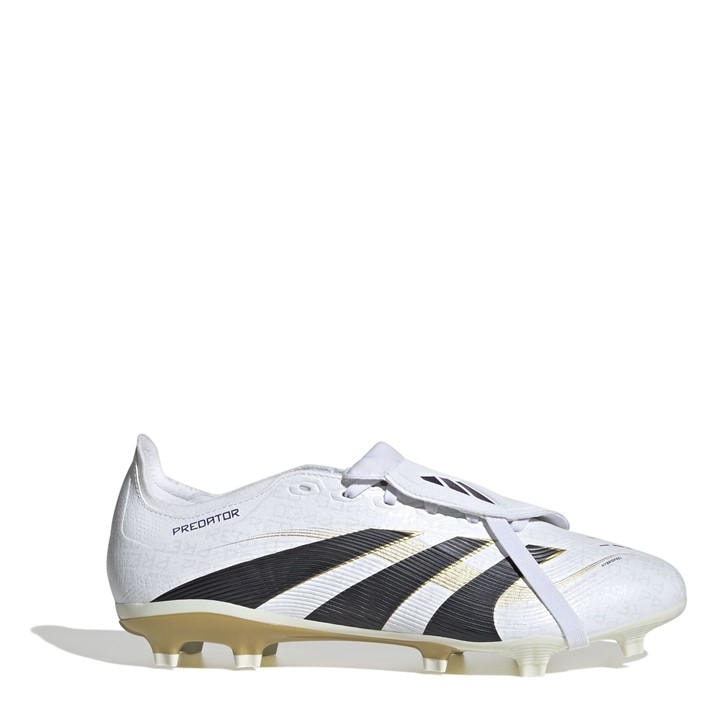 Adidas Men's White Predator League Fold-Over Tongue Firm Ground Football Boots in Size 9.5, Sports Direct