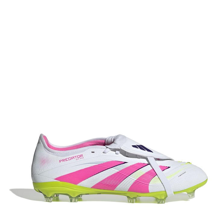Adidas Men's White Predator Pro Fold-Over Tongue Firm Ground Football Boots in Size 9.5, Sports Direct