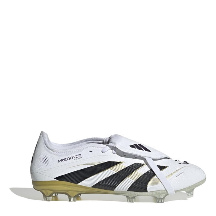 Adidas Men's White Predator Pro Fold-Over Tongue Firm Ground Football Boots in Size 10.5, Sports Direct