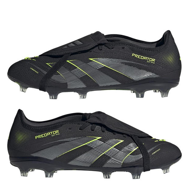 Black/Lemon - adidas - Predator Pro Fold-Over Tongue Firm Ground Football Boots