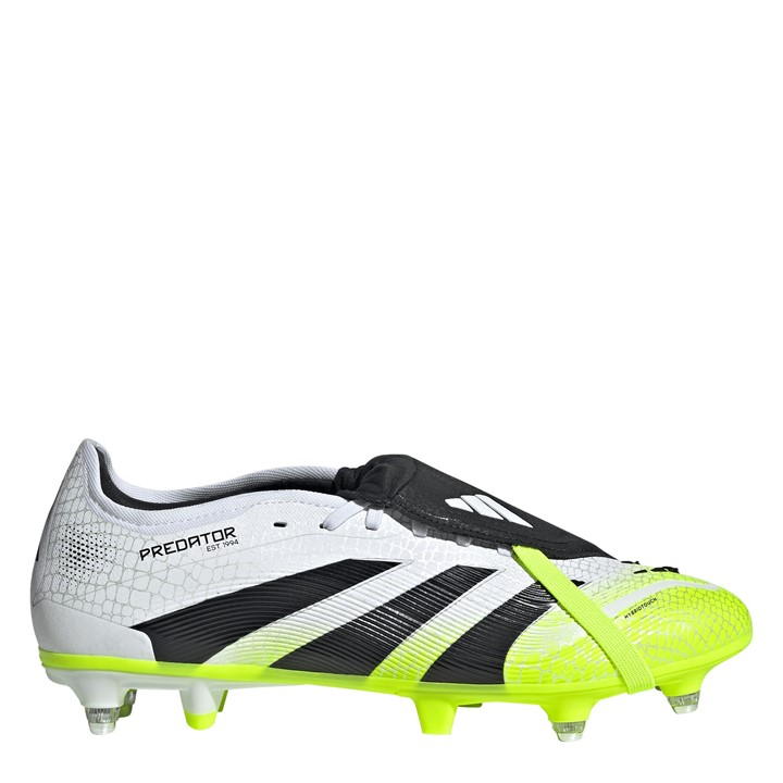 Adidas Men's White Predator Pro Fold-Over Tongue Soft Ground Football Boots in Size 7, Sports Direct