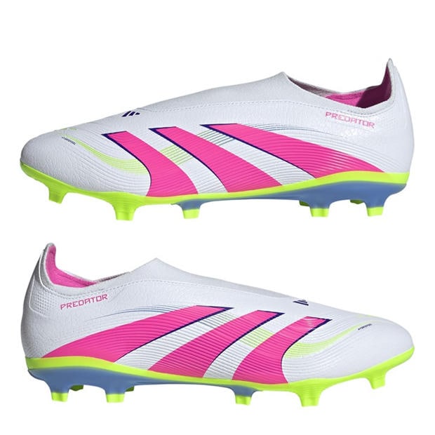 Wht/Pink/Lem - adidas - Unisex Adults Firm Ground Football Boots