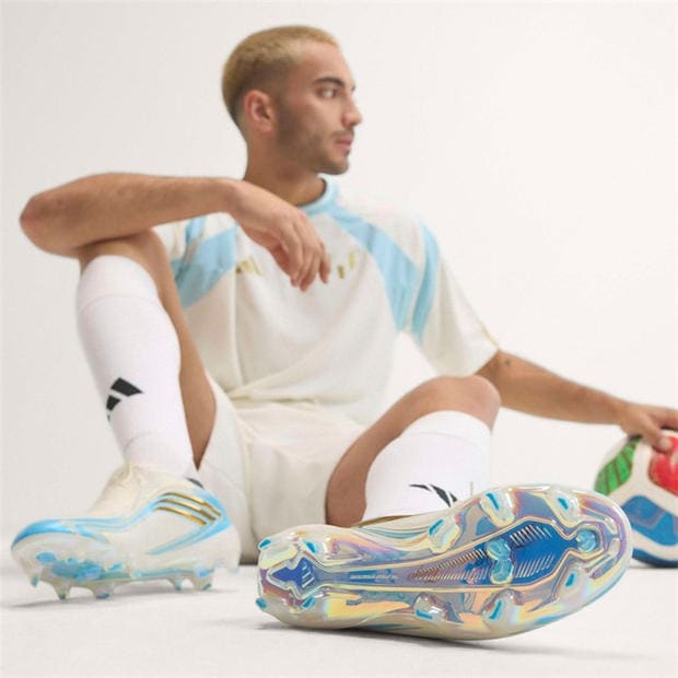 Cream/Blu/Gold - adidas - Adidas F50 Adults Elite Firm Ground Football Boots