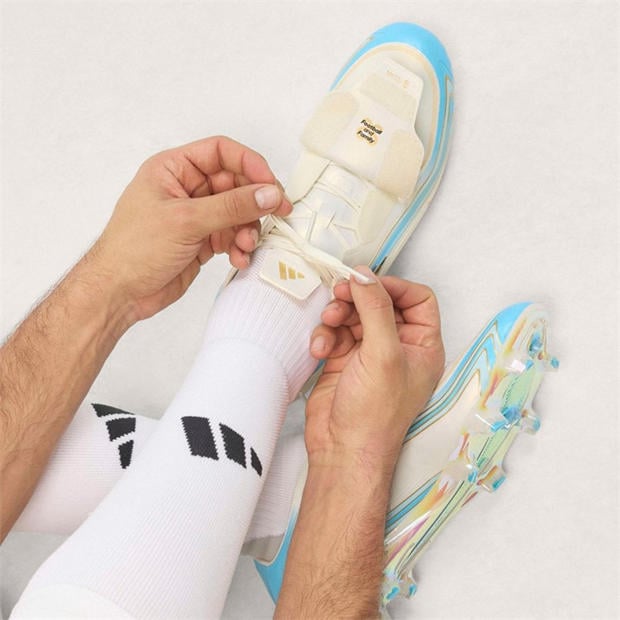 Cream/Blu/Gold - adidas - Adidas F50 Adults Elite Firm Ground Football Boots