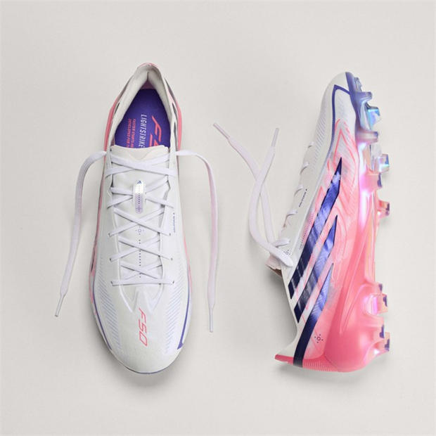 White/Coral - adidas - Adidas F50 Adults Elite Firm Ground Football Boots