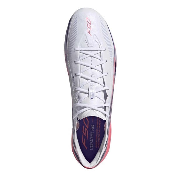 White/Coral - adidas - Adidas F50 Adults Elite Firm Ground Football Boots