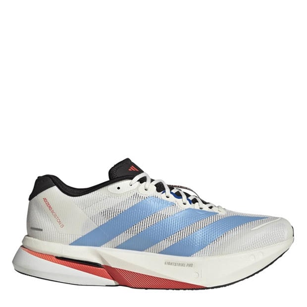 Off White/Blue - adidas - Adizero Boston 13 Road Running Shoes Mens