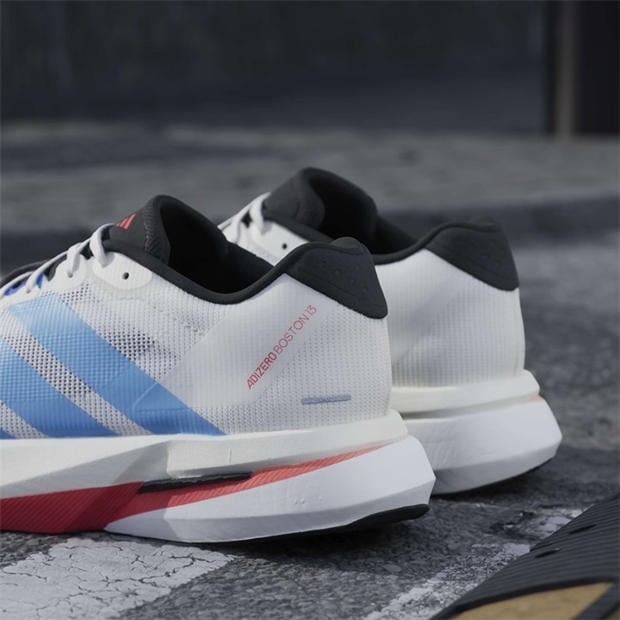 Off White/Blue - adidas - Adizero Boston 13 Road Running Shoes Mens