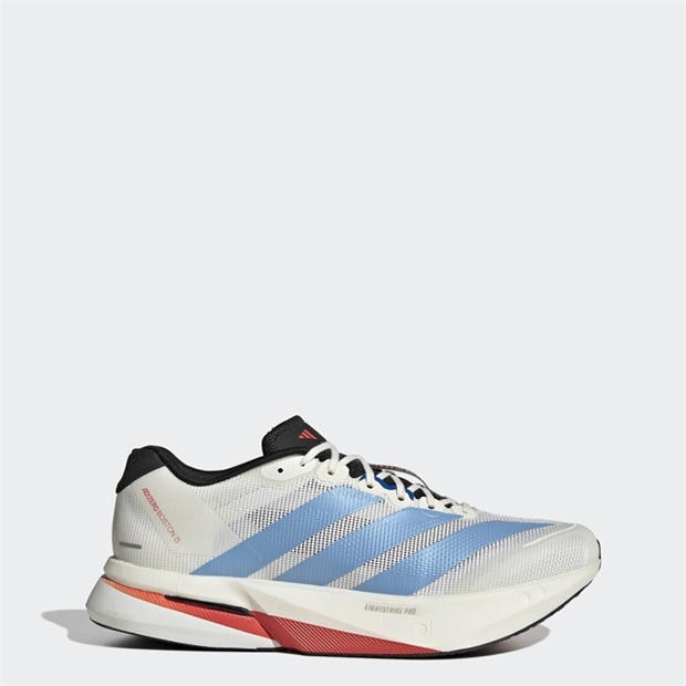 Off White/Blue - adidas - Adizero Boston 13 Road Running Shoes Mens