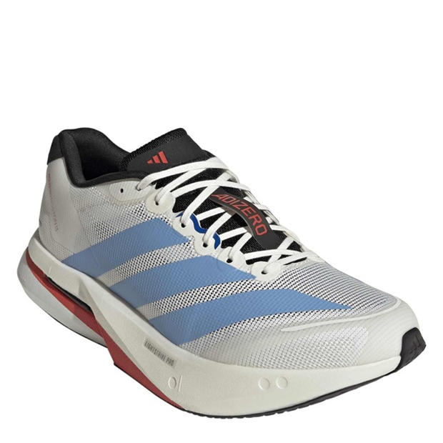 Off White/Blue - adidas - Adizero Boston 13 Road Running Shoes Mens