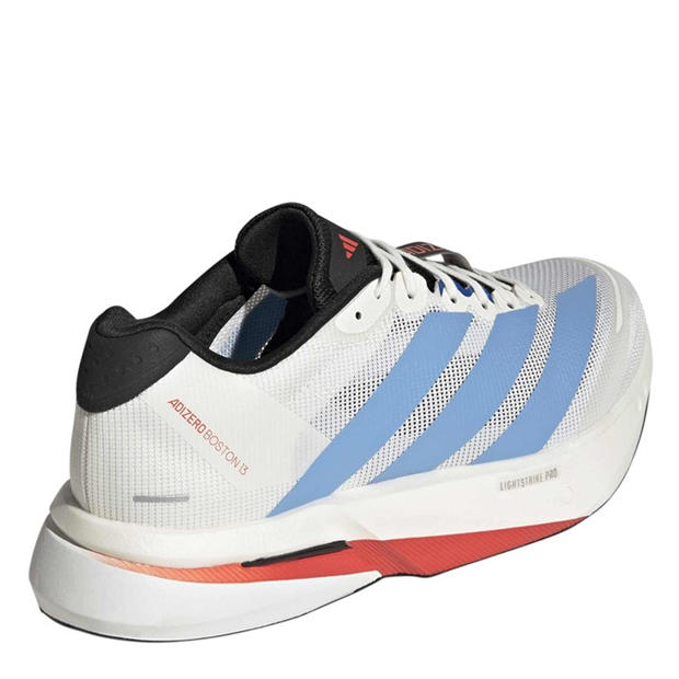 Off White/Blue - adidas - Adizero Boston 13 Road Running Shoes Mens