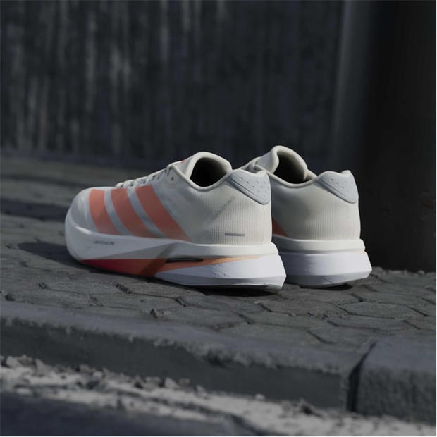 Wht/Orange/Grey - adidas - Adizero Boston 13 Road Running Shoes Mens