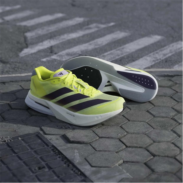 Solar Yellow - adidas - Adizero Boston 13 Road Running Shoes Mens