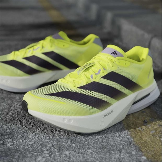 Solar Yellow - adidas - Adizero Boston 13 Road Running Shoes Mens