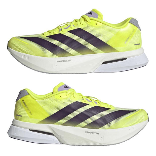 Solar Yellow - adidas - Adizero Boston 13 Road Running Shoes Mens
