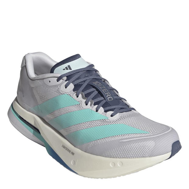 Dash Grey/Aqua - adidas - Adizero Boston 13 Road Running Shoes Mens