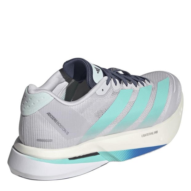Dash Grey/Aqua - adidas - Adizero Boston 13 Road Running Shoes Mens