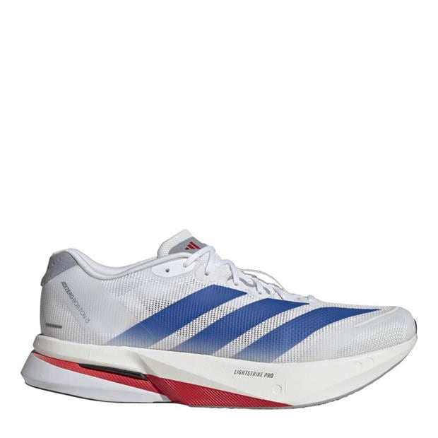White/Blue - adidas - Adizero Boston 13 Road Running Shoes Mens