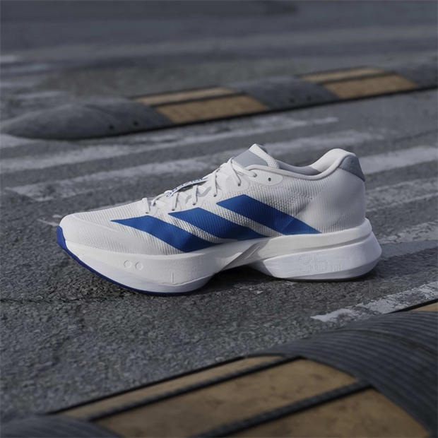 White/Blue - adidas - Adizero Boston 13 Road Running Shoes Mens