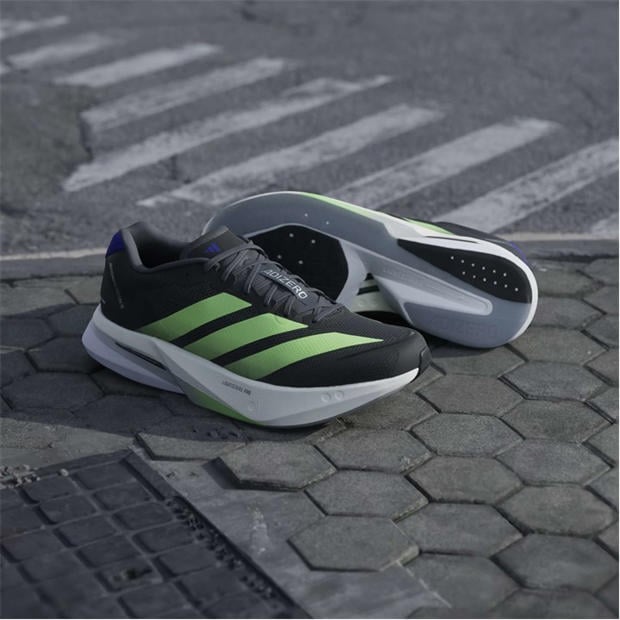 Black/Lime - adidas - Adizero Boston 13 Road Running Shoes Mens