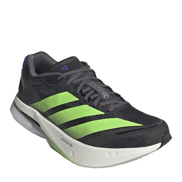 Black/Lime - adidas - Adizero Boston 13 Road Running Shoes Mens