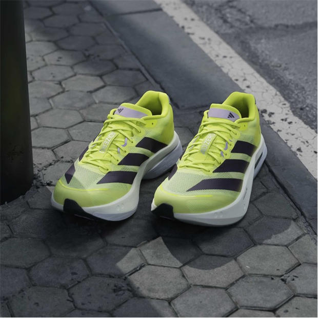 Solar Yellow - adidas - Adizero Boston 13 Road Running Shoes Mens