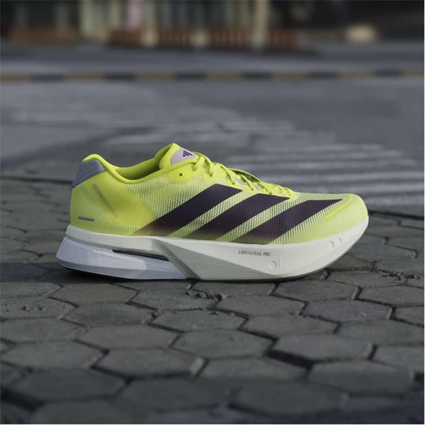 Solar Yellow - adidas - Adizero Boston 13 Road Running Shoes Mens