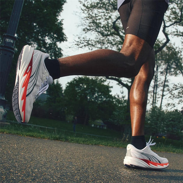 White/Ultra Red - Puma - Men's Velocity Nitro 5 Road Running Shoes