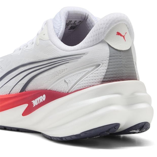 White/Ultra Red - Puma - Men's Velocity Nitro 5 Road Running Shoes
