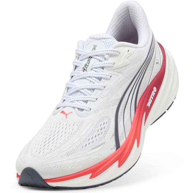 White/Ultra Red - Puma - Men's Velocity Nitro 5 Road Running Shoes