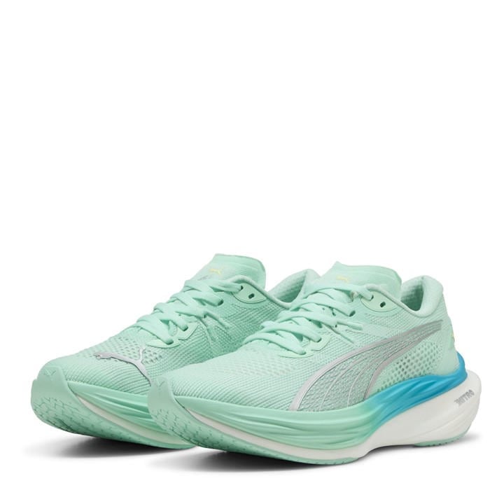 Puma Women's Green Deviate Nitro 3 Fade Road Running Shoes in Size 8, Sports Direct