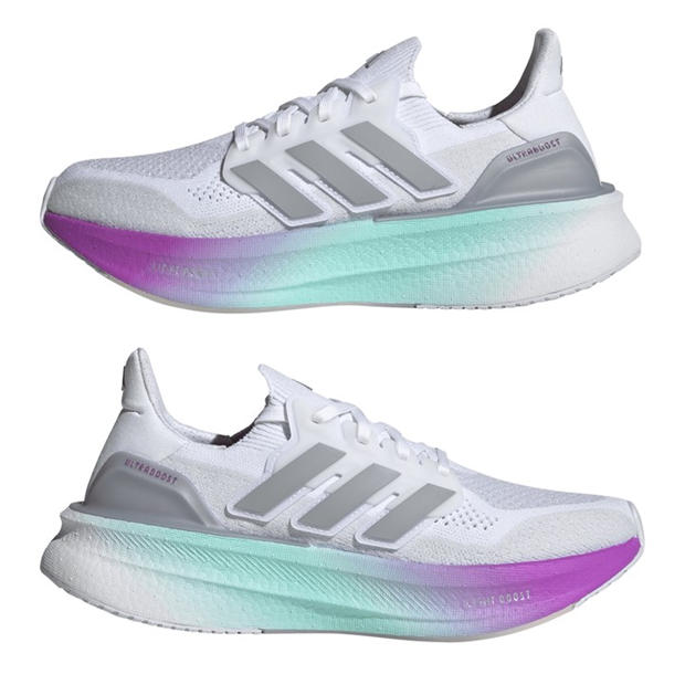 White/Slvr/Prpl - adidas - Ultraboost 5 Running Shoes Womens
