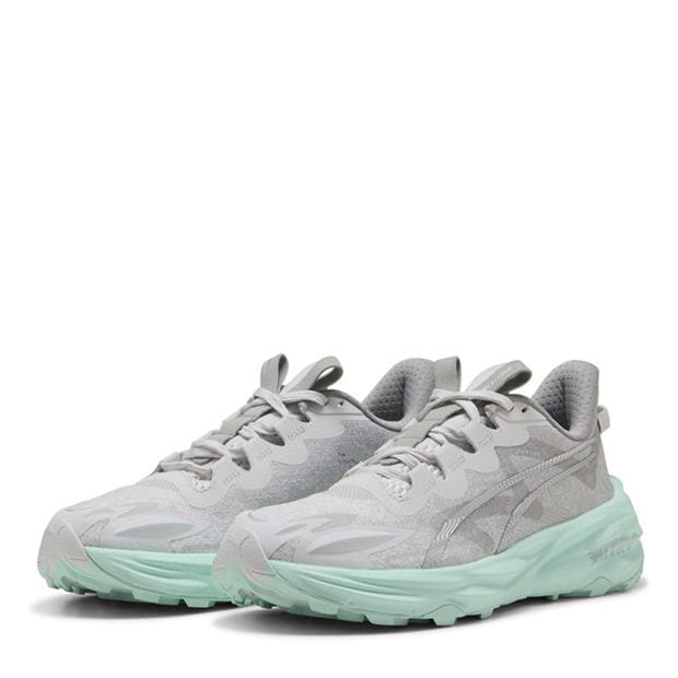 Gray-Mint - Puma - Puma Fast-Trac Nitro 3 Wns Trail Running Shoes Womens