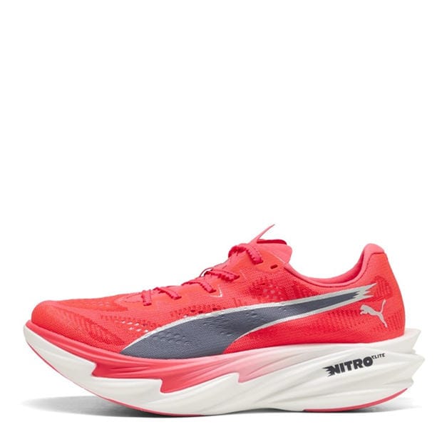 Red/Inky/White - Puma - Womens Deviate Elite 4 Road Running Shoes
