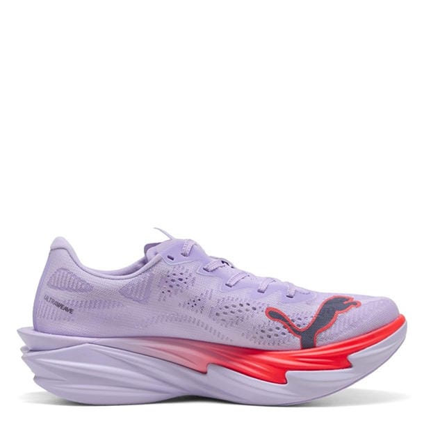 Lavender/Red - Puma - Womens Deviate Elite 4 Road Running Shoes