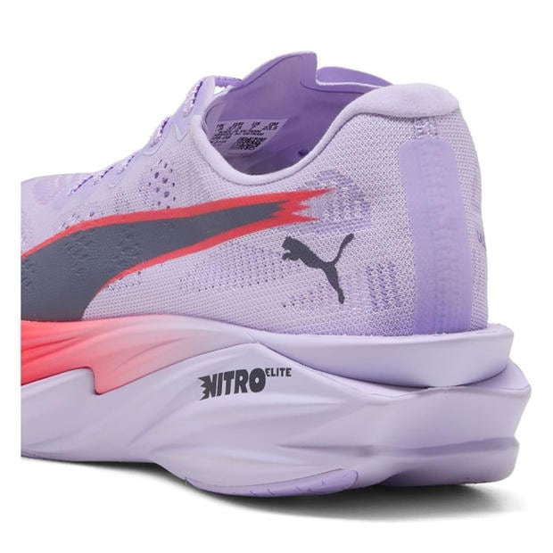 Lavender/Red - Puma - Womens Deviate Elite 4 Road Running Shoes