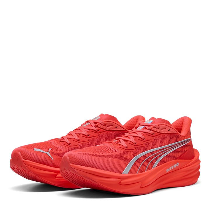 Puma Men's Red Deviate Nitro 4 Running Shoes in Size 9.5, Sports Direct