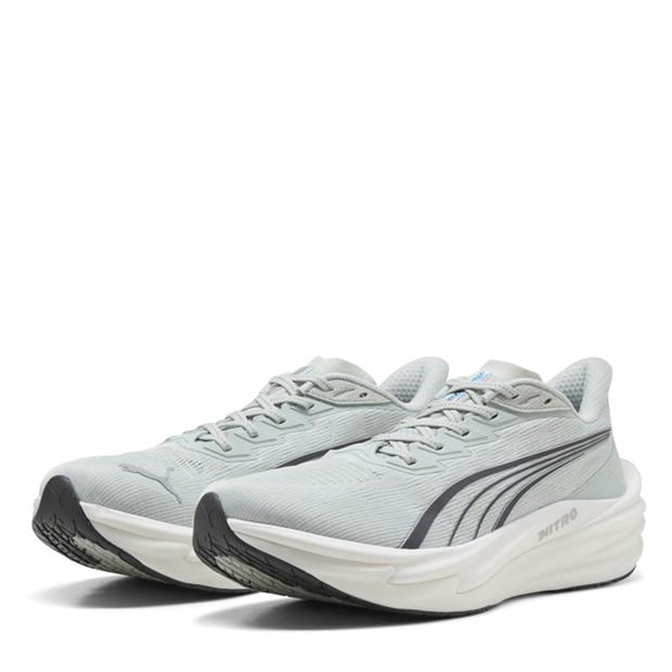 C Mint/M Gray - Puma - Mens Deviate Nitro 4 Running Shoes