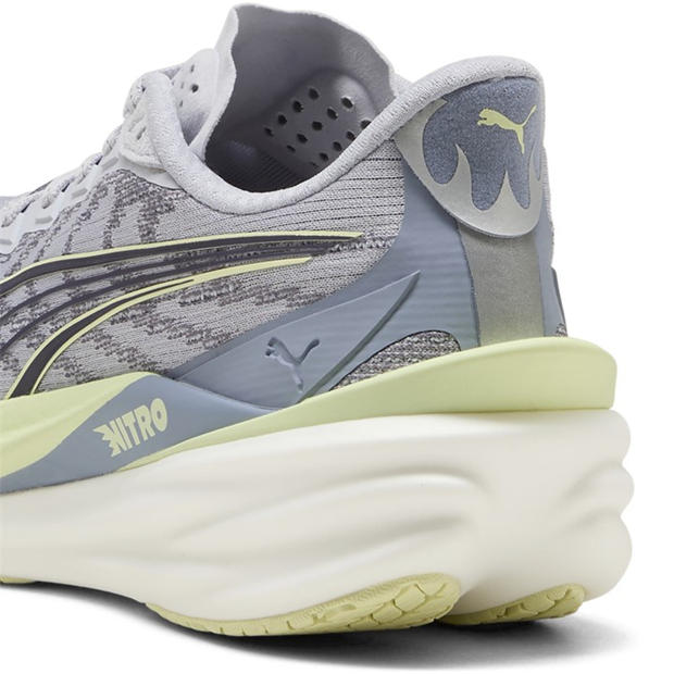 Silver/Green - Puma - Womens Deviate Nitro 4 Running Shoes