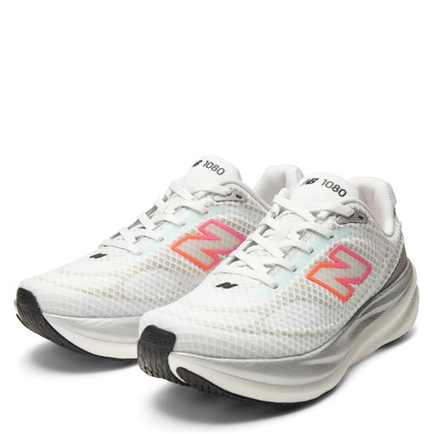 White/Pink Heat - New Balance - NB 1080 v15 Running Shoes Womens