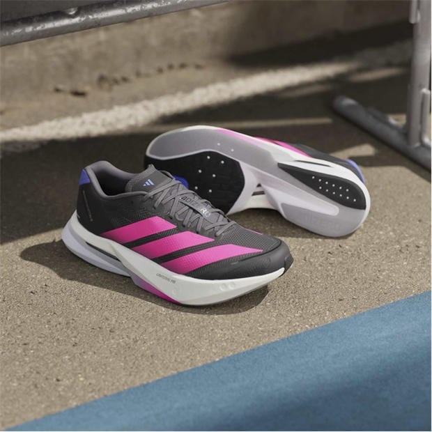 Black/Pink/Blue - adidas - Adizero Boston 13 Road Running Shoes Womens