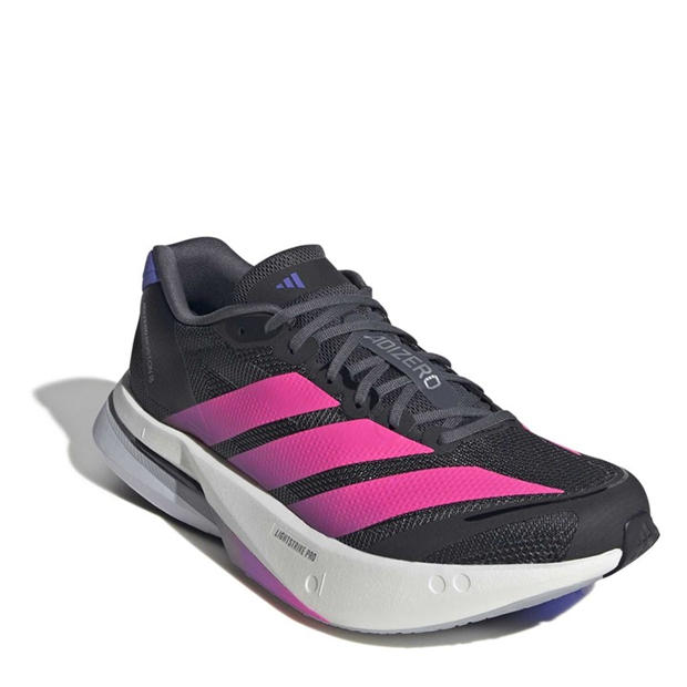 Black/Pink/Blue - adidas - Adizero Boston 13 Road Running Shoes Womens