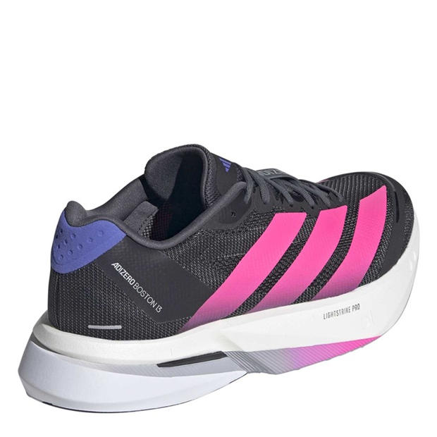 Black/Pink/Blue - adidas - Adizero Boston 13 Road Running Shoes Womens