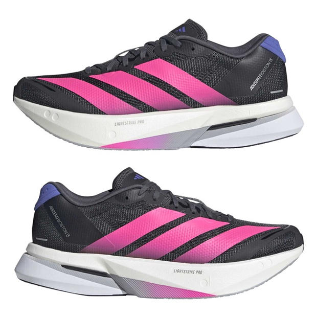 Black/Pink/Blue - adidas - Adizero Boston 13 Road Running Shoes Womens