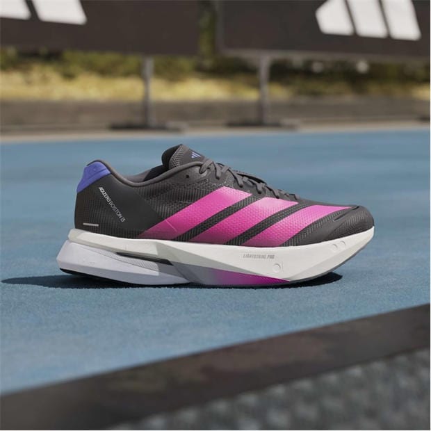 Black/Pink/Blue - adidas - Adizero Boston 13 Road Running Shoes Womens