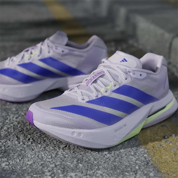 Purpl Tnt/Grn - adidas - Adizero Boston 13 Road Running Shoes Womens