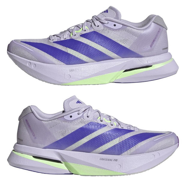 Purpl Tnt/Grn - adidas - Adizero Boston 13 Road Running Shoes Womens