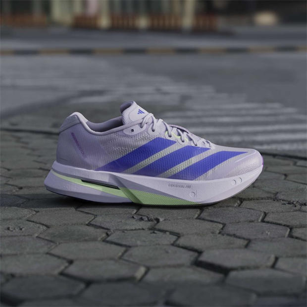Purpl Tnt/Grn - adidas - Adizero Boston 13 Road Running Shoes Womens