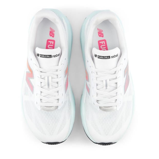 NB103 White/Pnk - New Balance - NB FuelCell Rebel v5 Running Shoes Womens
